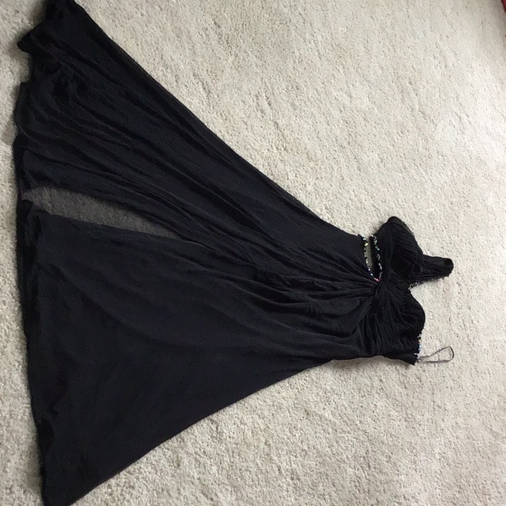 Long black evening dress